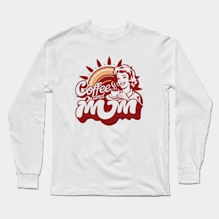 Coffee and mom red graphic print Long Sleeve T-Shirt